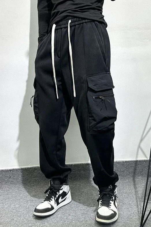 Description Picture 6 of itemOwen Seak Men Casual Harem Pants High Street Wear Length Cargo Men's Clothing Sweatpants Spring Black Pants