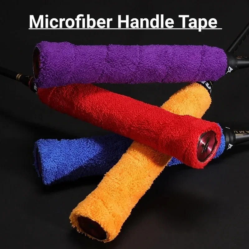 Description Picture 5 of item1pcs Badminton Racket Long Hair Microfiber Towel Tape Sweat Absorbing Anti-slip Thick Towel Grip Badminton Accessories