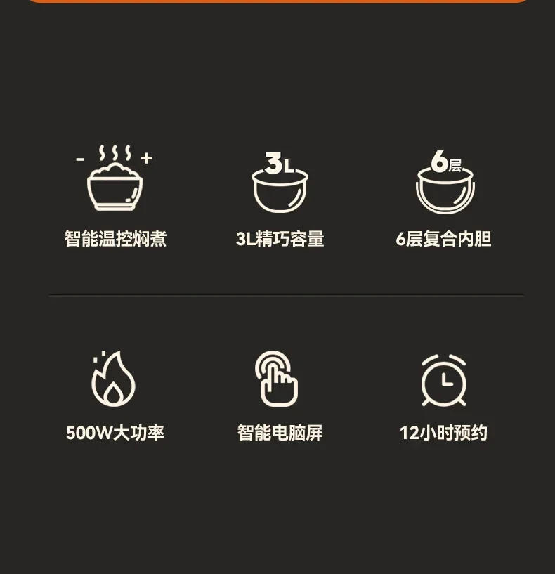 Description Picture 3 of itemRice cooker home multi-functional intelligent reservation non-stick large capacity cooking