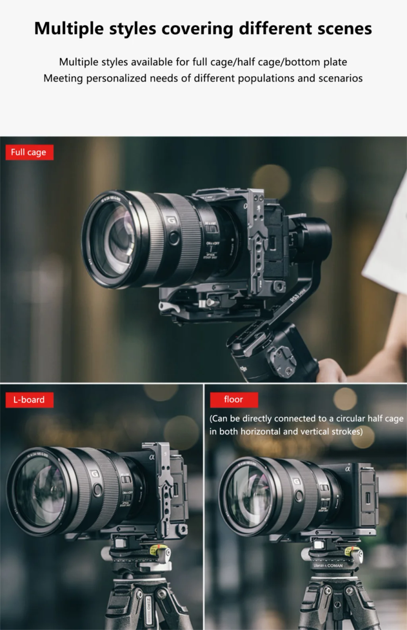 Description Picture 4 of itemFALCAM F22 F38 F50 3501/3501W Quick Release Camera Cage Kit 3503/3503W L-Plate Bracket Ki camera Accessories For SONY ZV-E1