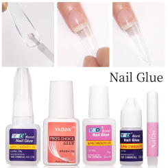 False Nail Tips Gel Polish Fast Dry Nail Glue Fake Nails Extension Adhesive Super UV Glue Acrylic For Fake Nail Tips Stick Gems
