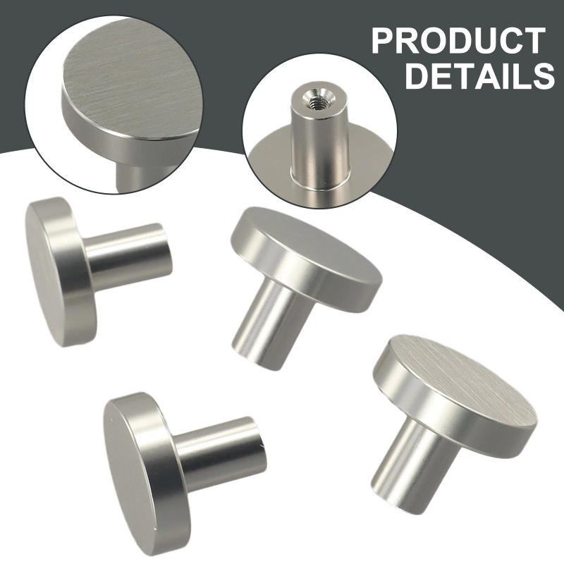 Description Picture 2 of itemSilver Aluminum Single Hole Handle Modern Minimalist Round Single Hole Handle Cabinet Drawer Space Aluminum Handle Home