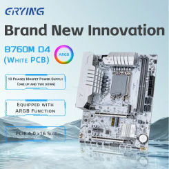 ERYING B760M D4 ARGB Motherboard White PCB LGA 1700 Support Core i3/i5/i7/i9 12th 13th Processor Dual Channel DDR4 Memory
