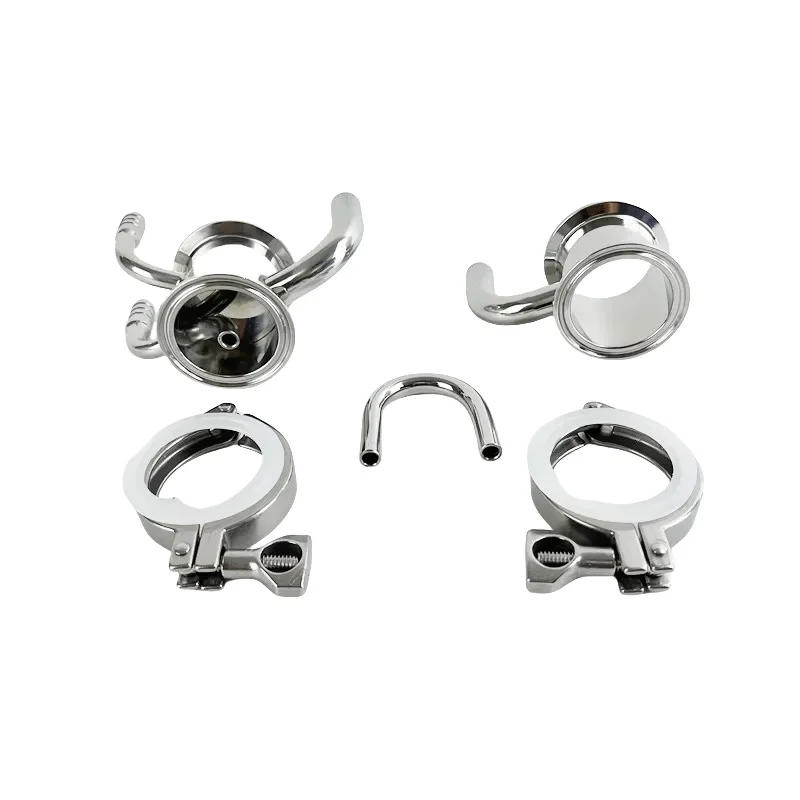 Description Picture 3 of item2"(51mm)OD64mm Soxhlet Extractor With Tri-clamps Or Hoses ,Stainless Steel 304 Rectification Accessories For Distillation