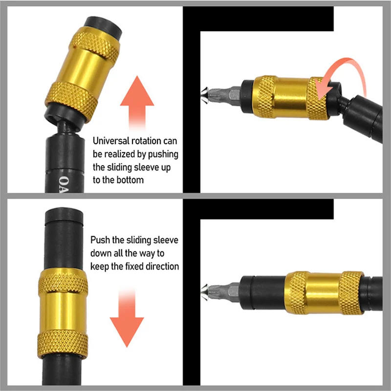 Description Picture 5 of item1/4 "Hex Screwdriver Bit Drill Magnetic Bit Holder Extension Rod Hand Tools Quick Change Holder Drive Guide Bits for Screwdriver