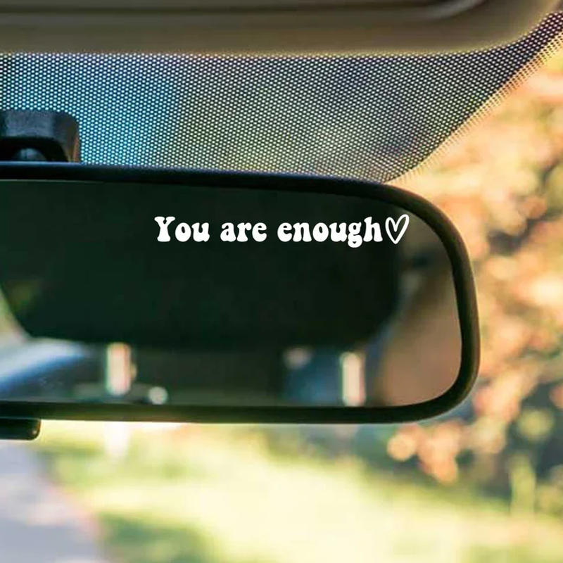 Description Picture 5 of itemCar Rear View Mirror Decal You Look Good Stickers Wall Decor Auto Charms Self Care Gift For Girlfriend Motivational Laptop Vinyl