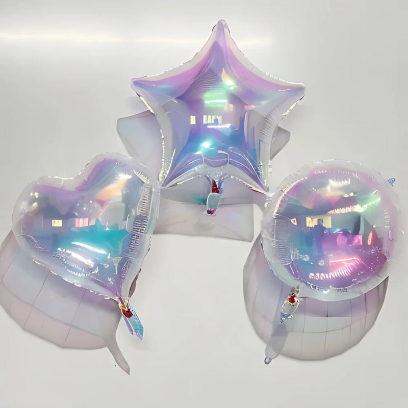 Description Picture 2 of itemIridescent Party Decor Pastel Colored Balloons for Wedding Baby Shower Party Decorations Supplies Heart Foil Iridescent Balloon