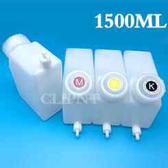 1500ML CMYKW ink cartridge single ink outlet Empty Tank Eco Solvent ink for Mimaki Roland UV DTF Printer 1.5L ink circulation