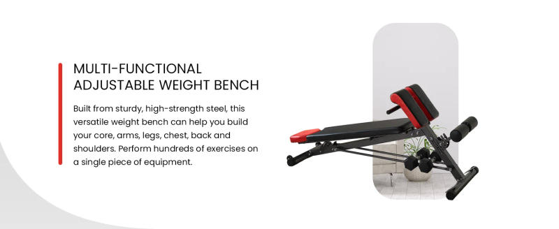 Description Picture 4 of itemForm Multi-functional Adjustable Weight Bench with Free Workout Chart. Adjust to Hyper Back Extension, Roman Chair, Ab Sit Up Be