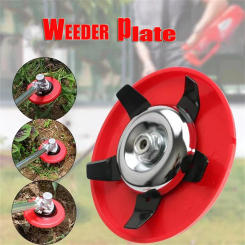 2 in 1 Brush Cutter Blade Trimmer Head Metal Blades Trimmer Grass Paddy Field Dry Land Lawn Mower Weeding Tray Garden Tools