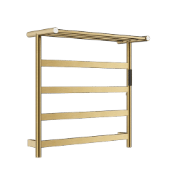 Electric Towel Warmer Rack Brushed Gold Stainless Steel Towel Heated Bars Towel Drying Rack For Bathroom