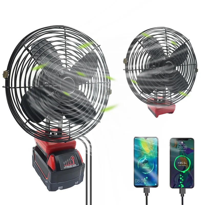 Description Picture 5 of itemElectric Fan Floor Fan Household Desktop Fan Outdoor Camping Fan For Milwaukee for M18 18V Li-ion Battery 48-11-1835 48-11-1890