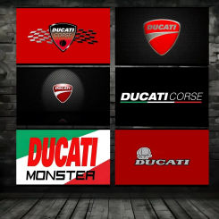 D-DUCATIS Motorcycle Flag BANNER Tapestry Polyester Printed Flag Garage Or Outdoor For Decoration