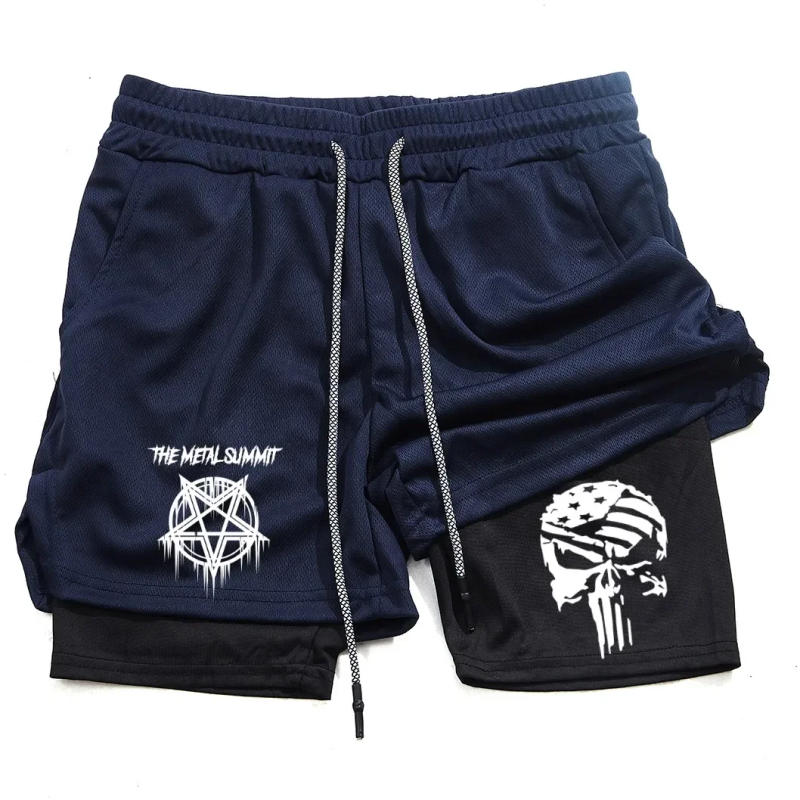 Description Picture 3 of itemMen's double layered shorts, anime printed sports shorts, versatile, quick drying, running, M-3XL
