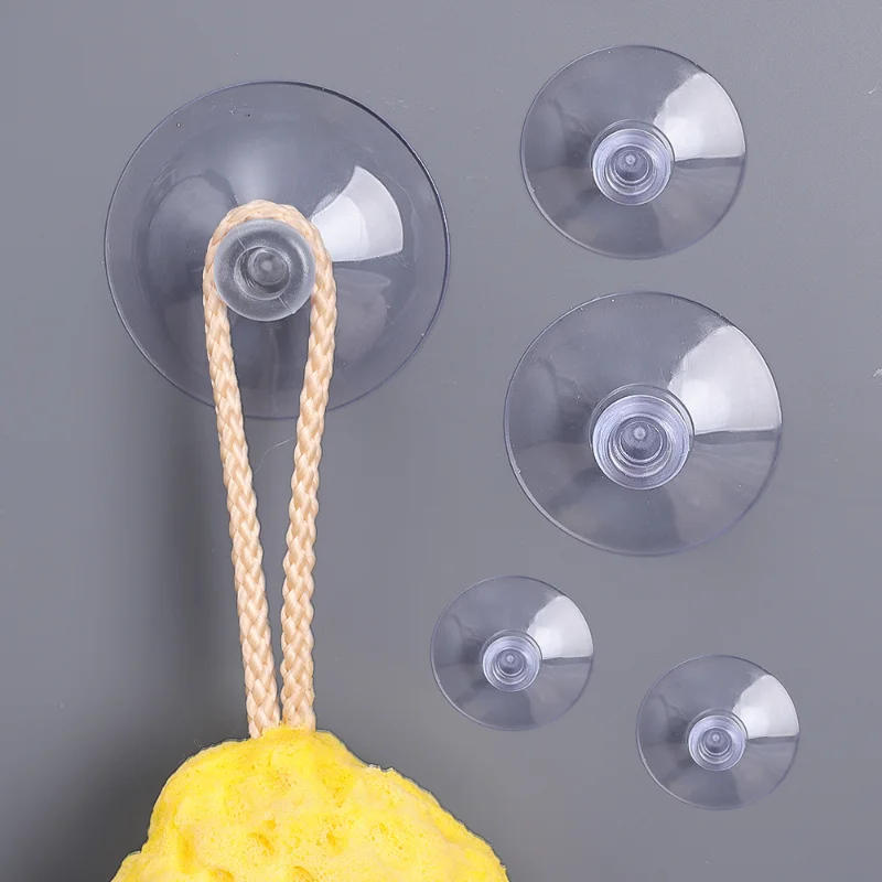 Description Picture 5 of item20/1Pcs Transparent PVC Suction Cups Mushroom Head Sucker Multi-Purpose Glass Window Hooks Towel Hanger Rack for Home Bathroom