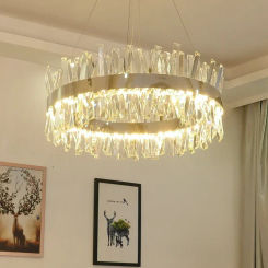 Luxury Crystal Pendant Light Living Room Bedroom Dining Room Chandelier Modern Villa Restaurant Ceiling Light for Home Decor
