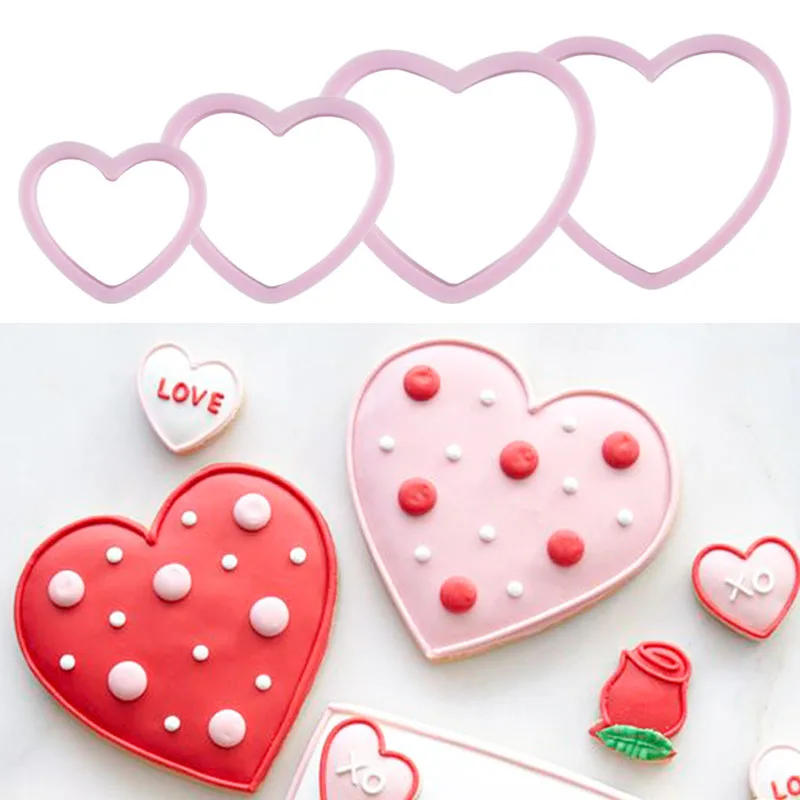 Description Picture 3 of itemHeart Shape Cookie Cutter, Biscuit Maker, Fondant Sugar Craft Mold, Bakeware Cake Decorating, Pastry Cutter, Plastic Baking Mold