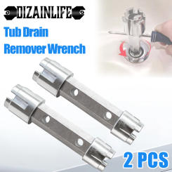 Tub Drain Remover Wrench Heavy Duty Dual Ended Zinc Alloy Tool for Bathroom install and Remove Most Bath and Shower Drains