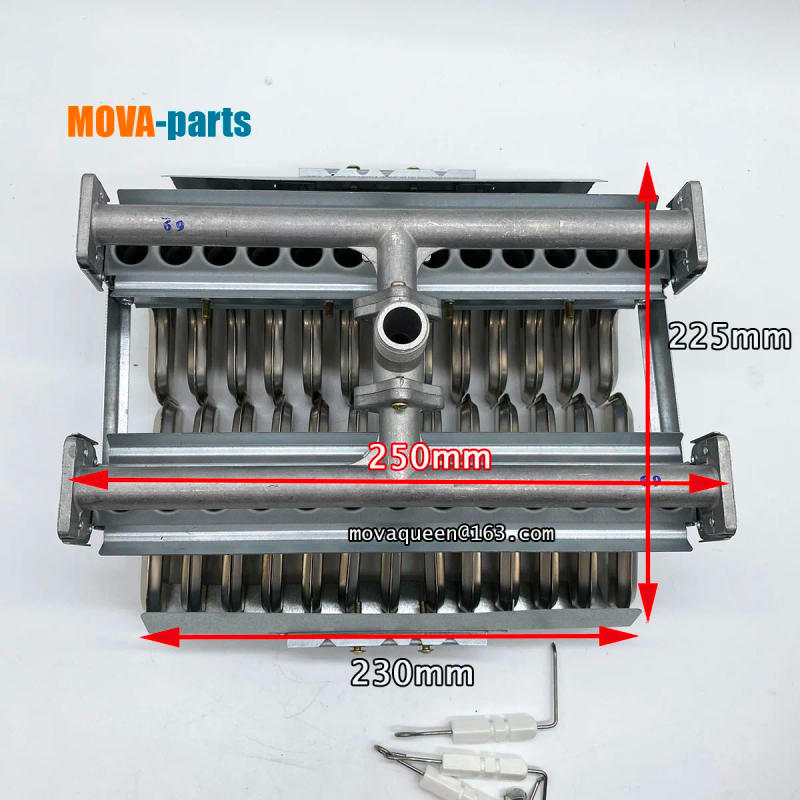 Description Picture 2 of itemCommercial NG LPG Gas Steam Cabinet Burner Double 13-Row Burner 26-Row Furnace Burner