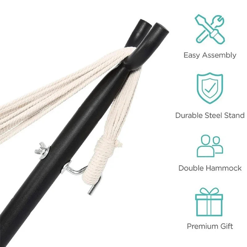 Description Picture 4 of itemGarden Swings Camping Sleeping Hammock Hanging Chair Outdoor Furniture Brazilian Swing Metal Hammock Stand Beach Hammocks Cocoon