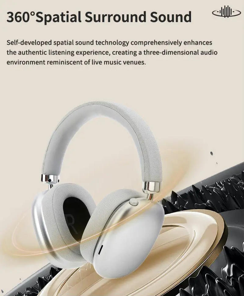 Description Picture 5 of itemWireless Bluetooth Over-Ear Foldable Wired Stereo Headset with Mic Phone PC Soft Earmuffs Light Weight Long Wearing
