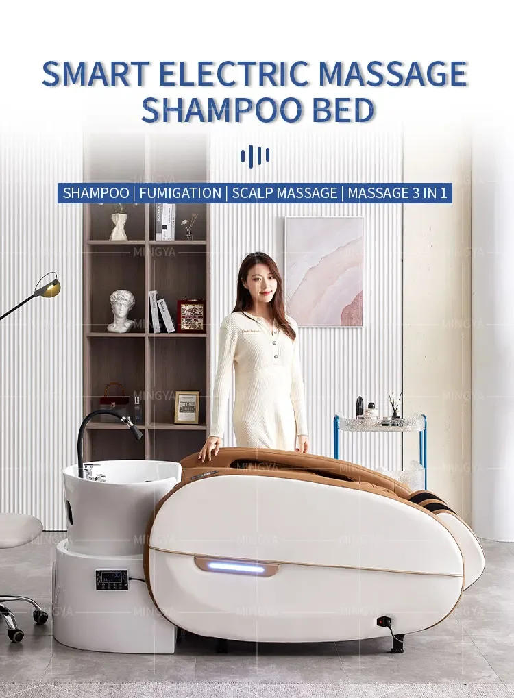 Description Picture 2 of itemFactory custom Salon Hair Washing chair electric Massage Table head spa Shampoo Bed