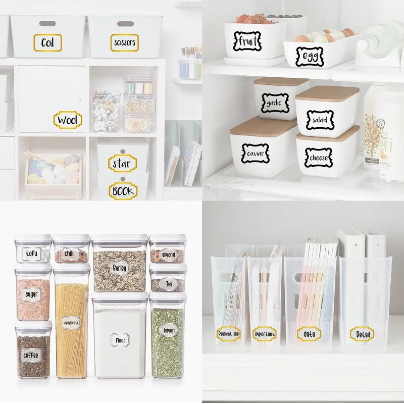 Description Picture 2 of itemWaterproof Oil-proof Removable Transparent Handwritten Spice Bottle Label Sticker Seasoning Jar Label Sticker Kitchen Supplies