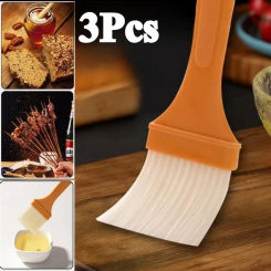 3PCS Barbecue Brush Food Oil Brush Kitchen Gadgets Portable Tools for Grilling Baking Cooking Outdoor Adventures