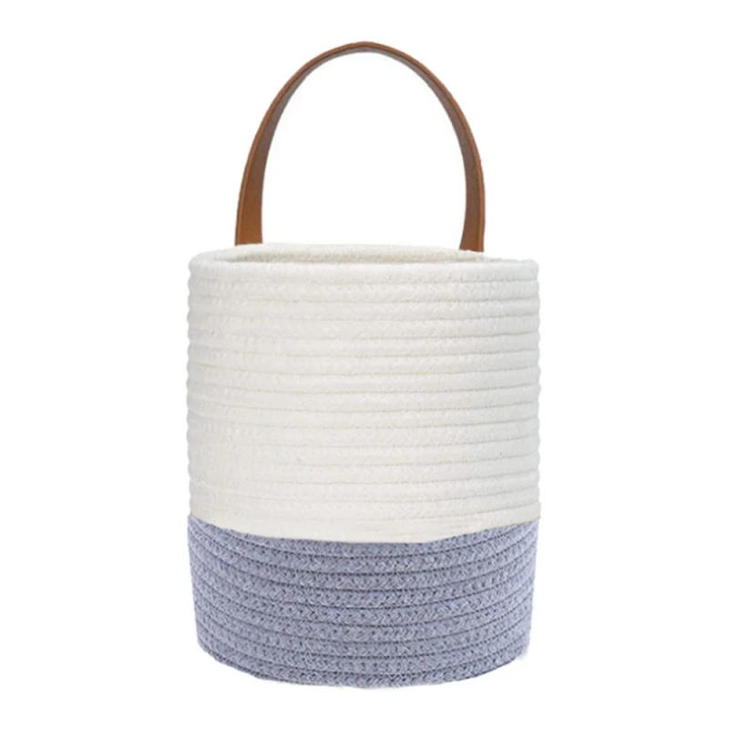 Description Picture 2 of itemWall Hanging Flower Basket Pot Woven Cotton Planter Home Storage Baskets For Kitchen Tableware Bathroom Sundries Organizer