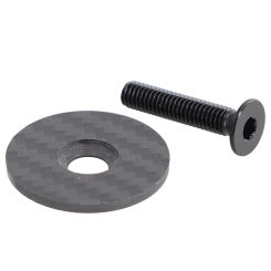 Stem Cover Stem Cap 28.6 31.8 35mm Ultra-light With Titanium Bolt Bowl Cover Bicycle Headset Black Carbon Fiber