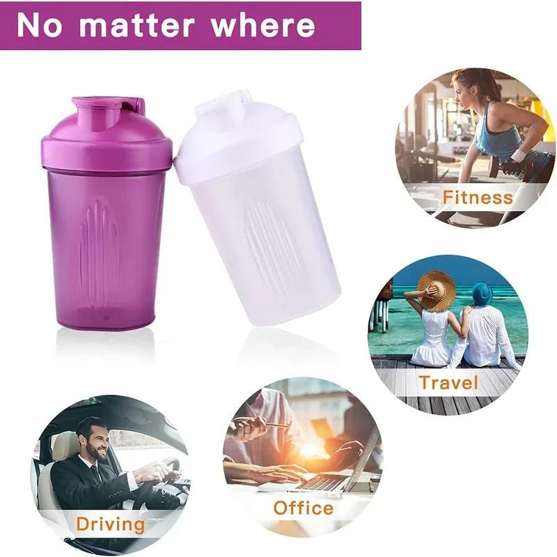 Description Picture 5 of item400ML Portable Protein Powder Shaker Bottle Leak Proof Water Bottle for Gym Fitness Training Sport Shaker Mixing Cup with Scale