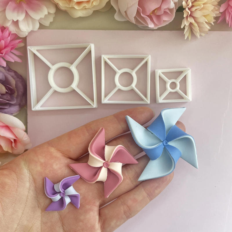 Description Picture 3 of item3 piece windmill polymer clay cutter mold with high precision DIY handcrafted earring jewelry
