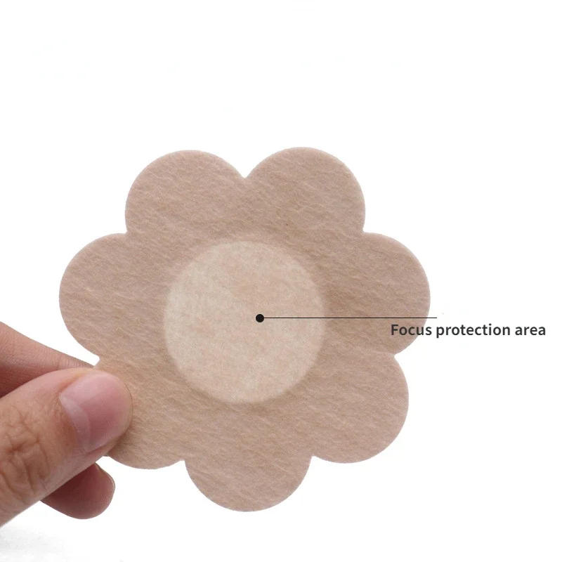 Description Picture 2 of item10-50pcs Women Nipple Pasties Cloth Nipple Cover Teat Hide  Piece Breast Petals Invisible Bra Padding Chest Sticker Patch Covers