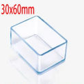 16PCS Rectangle Chair Leg Caps Transparent PVC Table Furniture Tube End Cover Pipe Plug Socks Tips Non-slip Floor Protector Pads