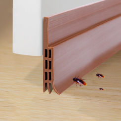 6Holes 3Layers Door Draft Stopper Door Seal Door Sweep Strip Under Door Draft Blocker Soundproof Door Bottom Weather Stripping
