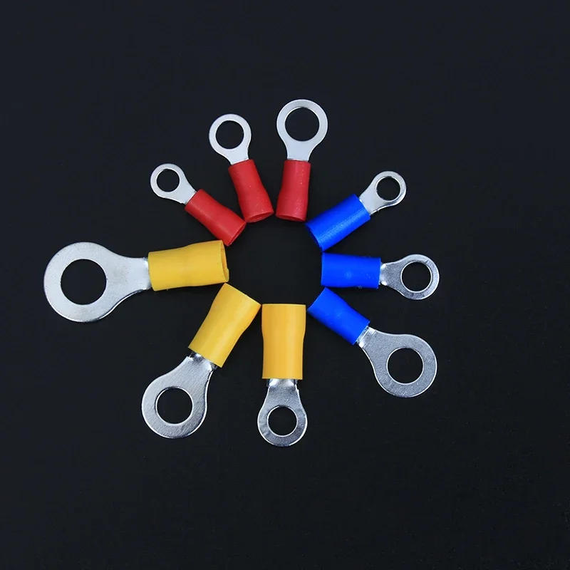 Description Picture 4 of item128Pcs Insulated Ring Terminal Crimp Connector Kit Ring Cable Wire Connectors Cord Pin End Butt Terminals RV1.25 RV2 RV5.5