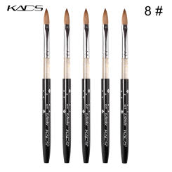 Hot Sale 5pcs/pack Black size 8# Acrylic Nail Brush Nail Polish Tools Brushes For Gel Nail Polish DIY Drawing Painting Pen