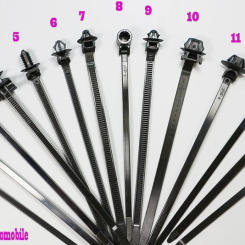 20 Pcs Nylon Black Car Auto Cable Strap Push Mount Wire Tie Retainer Clip Clamp cable ties