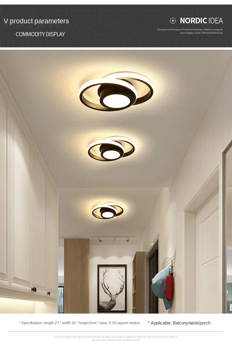 Description Picture 4 of itemUltra-thin Bedroom Ceiling Light - Efficient LED Lamps for a Cozy Home Atmosphere