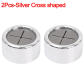 2PCS-Silver(Cross)