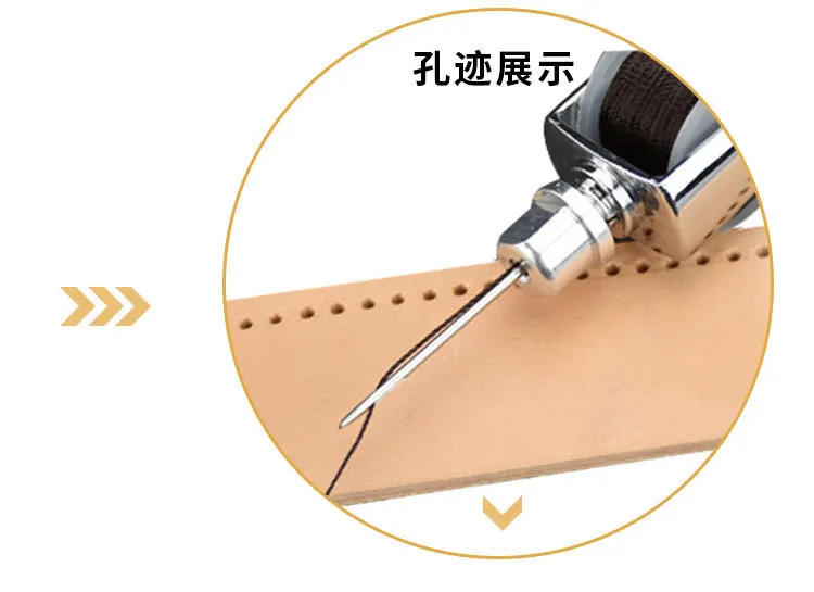 Description Picture 3 of itemDIY Leather Sewing Awl Kit Waxed Thread Leather Craft Edge Stitching Belt Strips Shoemaker Canvas  Hand Sewing Repair Tools