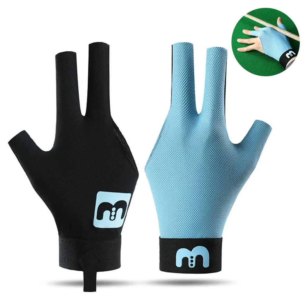 Description Picture 2 of item1Pc Billiards Glove Left Hand Three Finger Snooker Billiard Glove Non Slip Elasticity Billiard Training Gloves Accessories