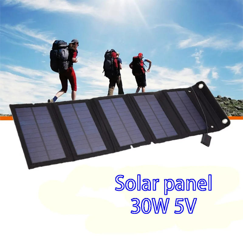 Description Picture 2 of itemSolar Cell 30W Photovoltaic Panels USB Charger System Battery V 5V Portable Flexible Foldable Energy Power Sunpower Camping Set