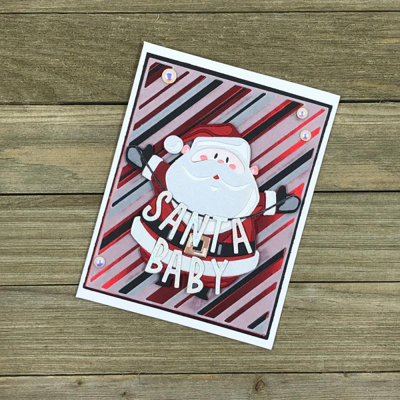 Description Picture 5 of item2pcs/set Oblique Stripe Background Metal Cutting Dies for DIY Scrapbooking Christmas Paper Craft Decoration Shaker Card Making