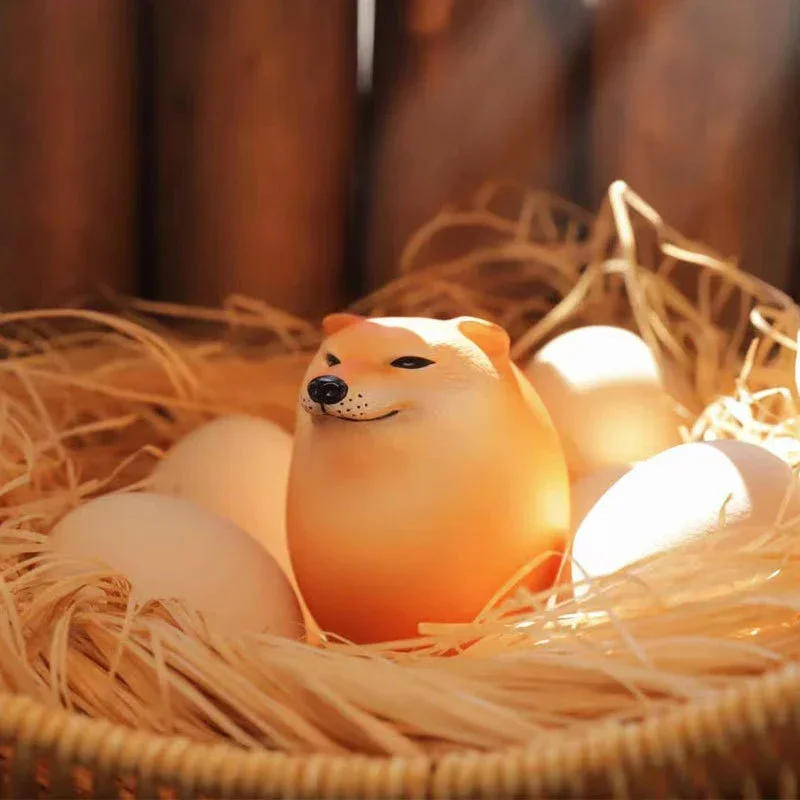 Description Picture 3 of itemDog & Egg Decorations Creative Shiba Inu Realistic Egg Shape Desk Decor for Home Offices Home Decor Desk Decoration