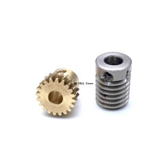 1:20 M3 Micro Worm Gear Set 0.5M 20T 4+5MM Coper Gear Steel Worm DIY Model
