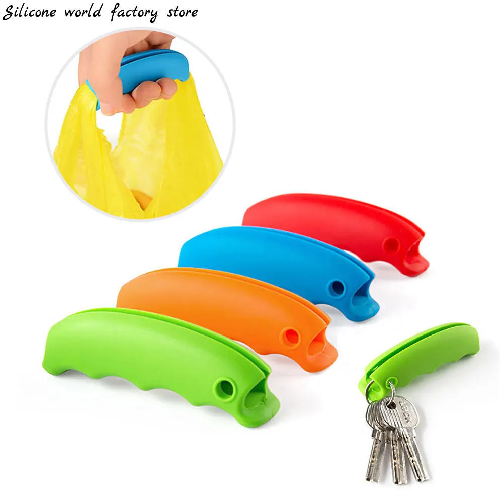 Description Picture 5 of itemMultifunction Shopping Bag Carrying Handle Tools Silicone Knob Relaxed Carry Shopping Handle Bag Clips Handler Kitchen Tools