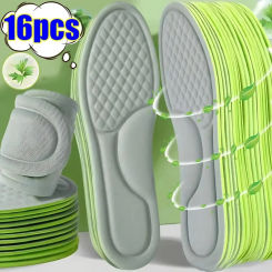 16/2pcs Soft Memory Foam Orthopedic Insoles Deodorizing Insole Shoes Sports Absorbs Sweat Soft Antibacterial Shoe Accessories