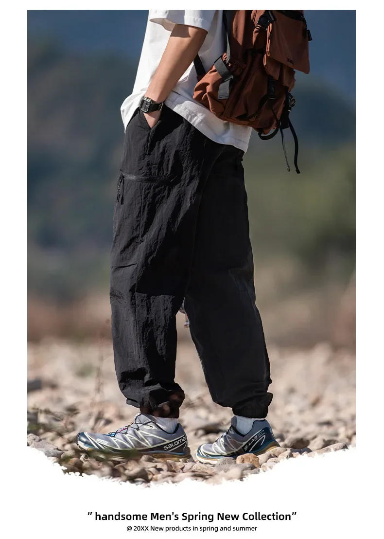 Description Picture 6 of itemMen's mountain functional wind multi-pocket overalls men's spring outdoor loose stitching design casual pants