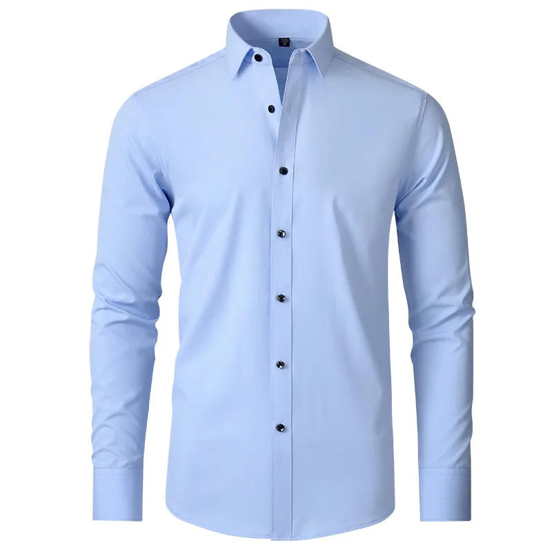 Description Picture 6 of itemAnti-Wrinkle Men Shirt Long Sleeves Dress Shirts For Men Slim Fit Camisa Social Business Blouse White Office Shirt S-4XL